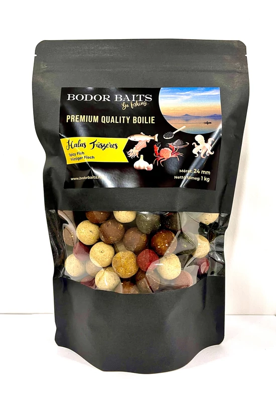 Premium Quality Boilie Halas Fűszeres 24 mm 1 kg